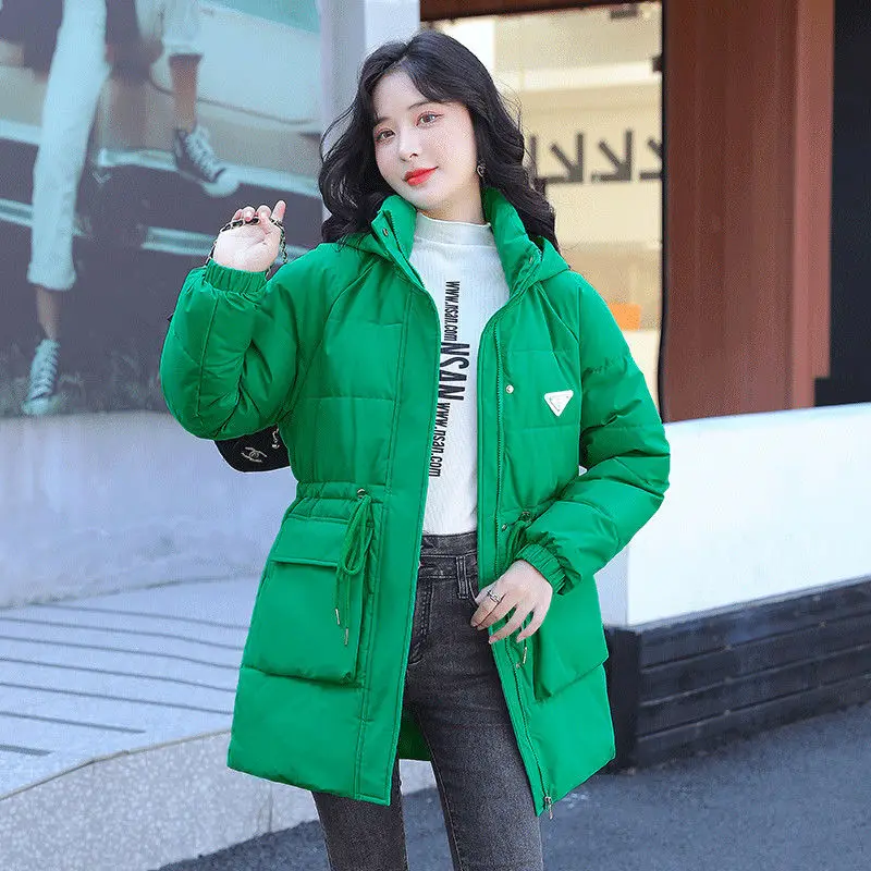 Winter Lady Jacket Edition Drawstring Waist Tie Up Slim Coat Thickened Parkas Mid Length Hooded Quality Women's Wear Overcoat
Winter Lady Jacket Edition Drawstring Waist Tie Up Slim Coat Thickened Parkas Mid Length Hooded Quality Women's Wear Overcoat