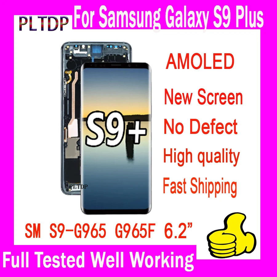 High Quality For Samsung Galaxy S9 Plus G965F LCD Display Touch Screen For Galaxy S9 G960 Display Replace With Frame AMOLED LCD
High Quality For Samsung Galaxy S9 Plus G965F LCD Display Touch Screen For Galaxy S9 G960 Display Replace With Frame AMOLED LCD