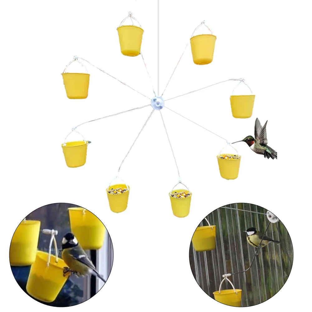 1pc Rotating Ferris Wheel Foraging Toy Hanging Bird Feeder With 8 Feeding Buckets For Sparrows Yellow Finch Swallow Parakeets
1pc Rotating Ferris Wheel Foraging Toy Hanging Bird Feeder With 8 Feeding Buckets For Sparrows Yellow Finch Swallow Parakeets