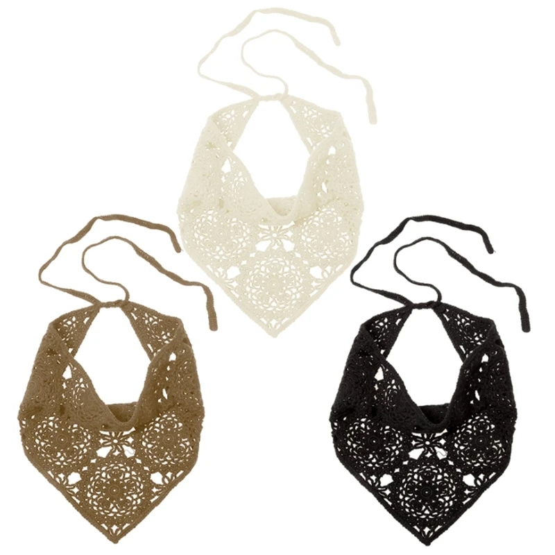Crochet Bandana Head Kerchief Hair Scarf Knitted Headwrap Tie Back Floral Hair Bandana Headwear for Women Girls
Crochet Bandana Head Kerchief Hair Scarf Knitted Headwrap Tie Back Floral Hair Bandana Headwear for Women Girls