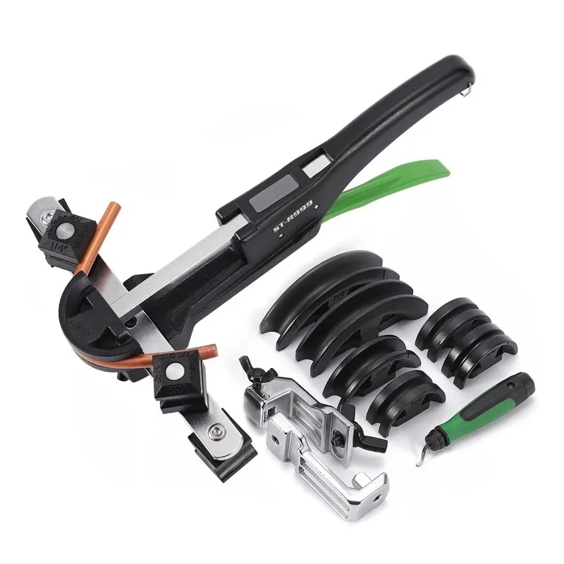 Manual Pipe Bender Copper And Aluminum Pipe Air Conditioning Tubing Bending Tool Set with 7 Dies 6-22MM 90 Degrees ST-R999
Manual Pipe Bender Copper And Aluminum Pipe Air Conditioning Tubing Bending Tool Set with 7 Dies 6-22MM 90 Degrees ST-R999