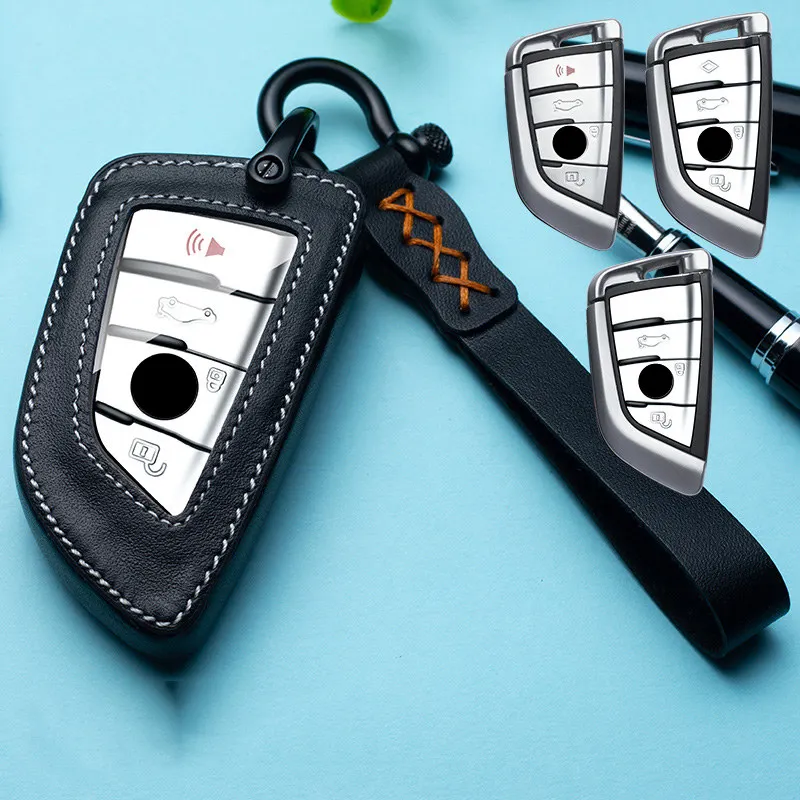 Leather Car Styling Car Key Case Key Cover for BMW X5 F15 X6 F16 G30 7 Series G11 X1 F48 F39 Ring Protector
Leather Car Styling Car Key Case Key Cover for BMW X5 F15 X6 F16 G30 7 Series G11 X1 F48 F39 Ring Protector