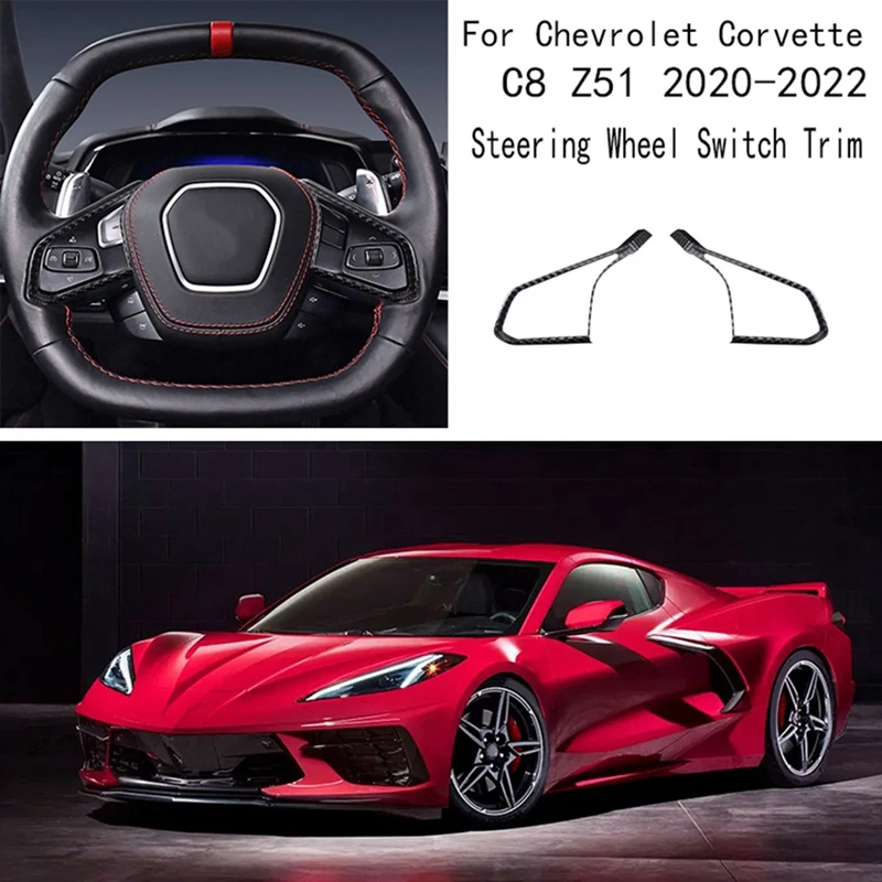 Real Carbon Fiber Car Steering Wheel Switch Trim Frame Parts For Chevrolet Corvette C8 Z51 2020-2022
Real Carbon Fiber Car Steering Wheel Switch Trim Frame Parts For Chevrolet Corvette C8 Z51 2020-2022