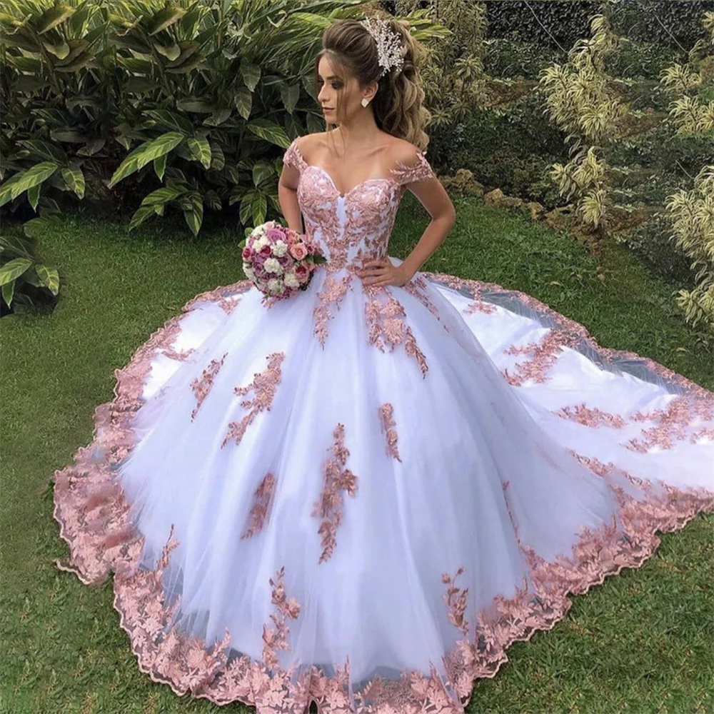 

Lily Appliques Lace Evening Dresses Long A Line Charming Prom Dress Sweetheart Off the Shoulder Party Dresses vestidos de noche