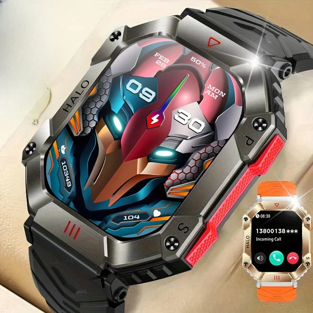 

Montre intelligente de sport de plein air pour hommes, boussole, baromètre, altimètre, s'agisse GPS, appel Bluetooth, \