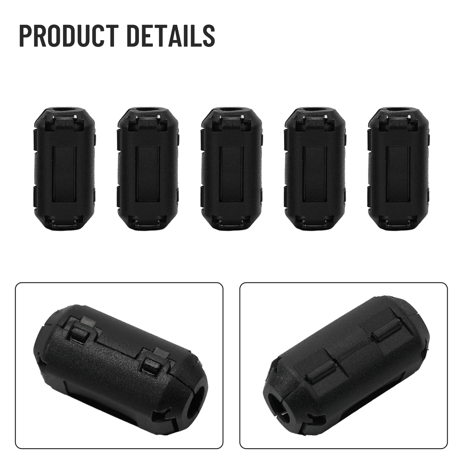 Nickel Zinc Ferrite 3.5/5/7/9/13mm Toroidal Core Ferrite Bead Clip Choke EMI RFI Noise Filter Clip Soft Magnetic Anti-jamming
Nickel Zinc Ferrite 3.5/5/7/9/13mm Toroidal Core Ferrite Bead Clip Choke EMI RFI Noise Filter Clip Soft Magnetic Anti-jamming