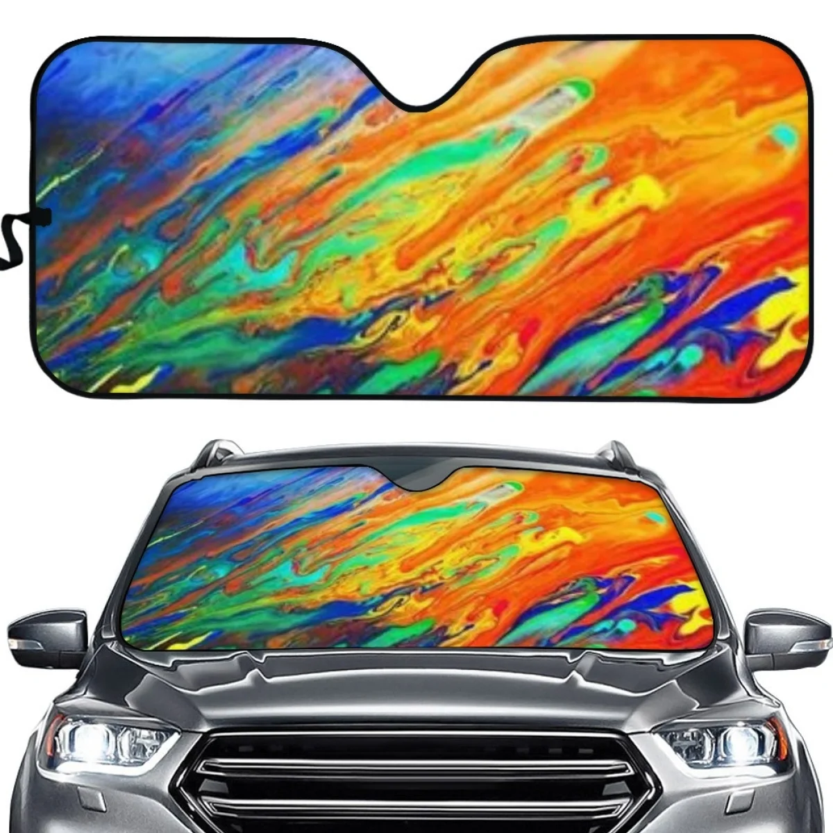 Colorful Tie-Dye Design Print Car Sun Shade for Windshield Durable Sedan Sunshade UV and Heat Protector Universal Accessories
Colorful Tie-Dye Design Print Car Sun Shade for Windshield Durable Sedan Sunshade UV and Heat Protector Universal Accessories