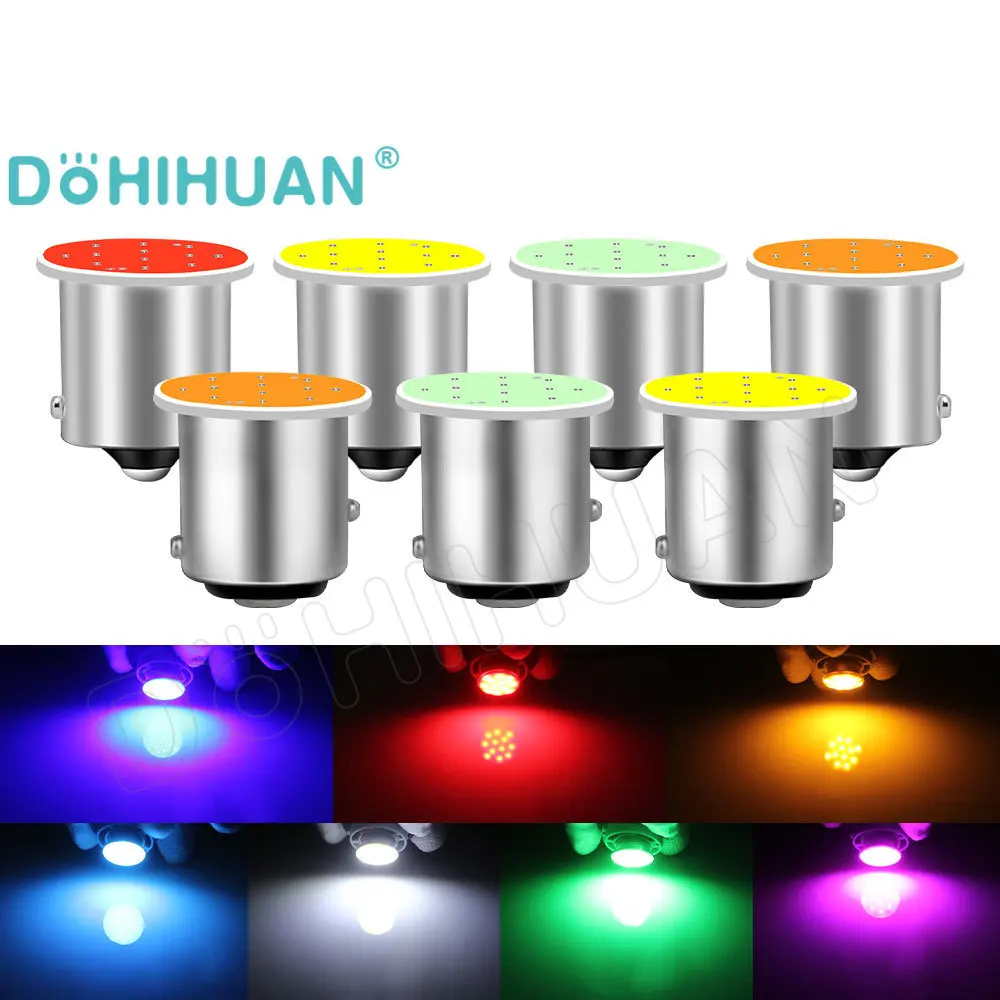 

DOHIHUAN 1x COB Led P21W 1156 1157 Bulb S25 BAY15D R5W R10W BA15S P21/5W Turn Brake Reverse Signal Tail Car Parking Light Lamp