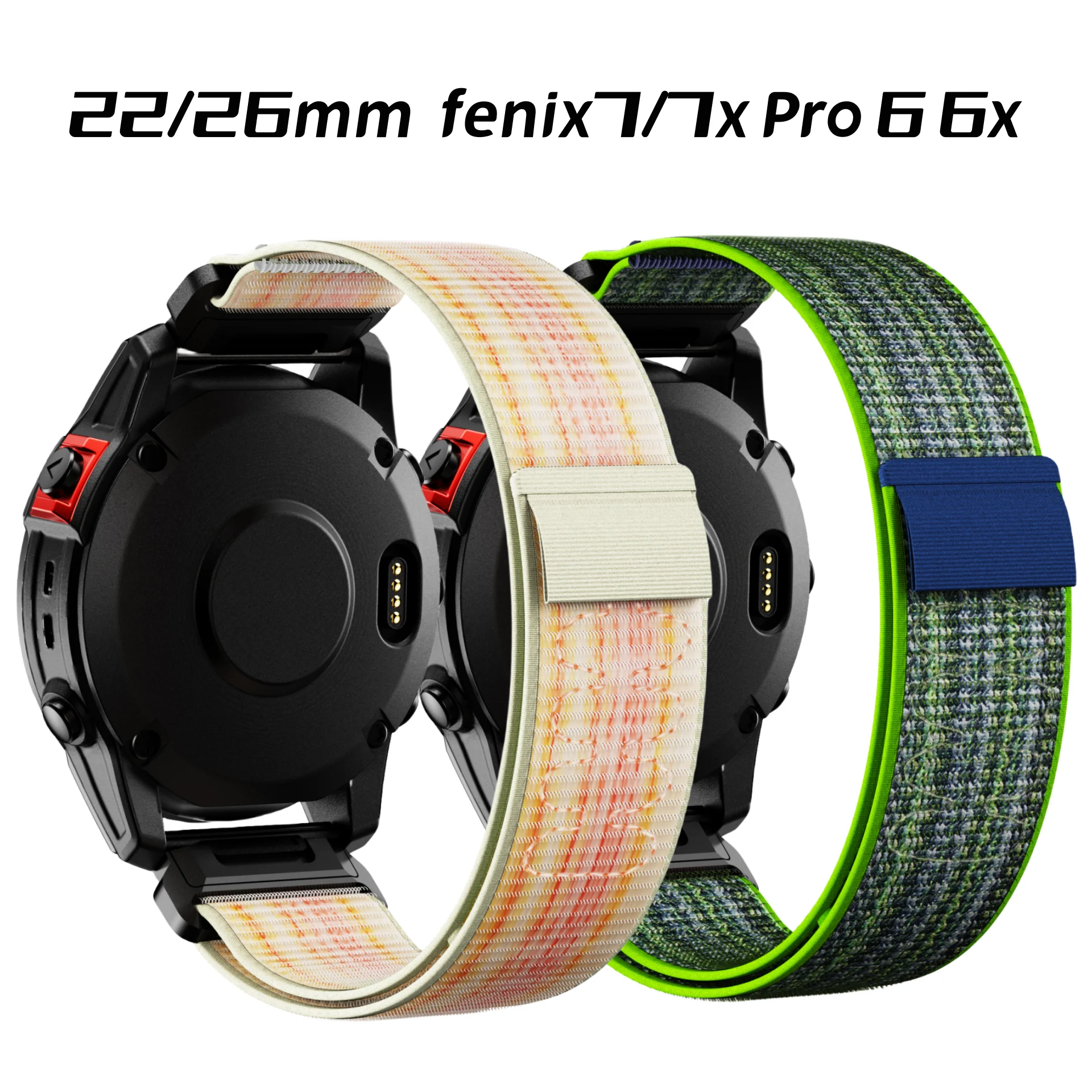 

Ремешок для наручных часов QuickFit, нейлоновый смарт-браслет для Garmin Fenix 7X 7Pro Solar 6X 6 Pro 5 5X Plus MARQ EPIX Gen 2 Mk2i Mk2, 22 26 мм