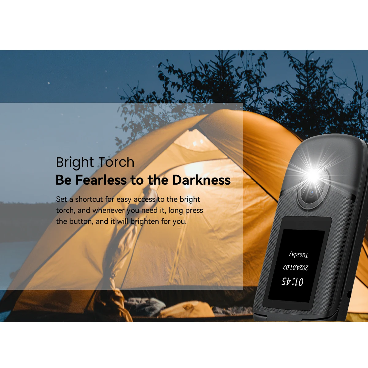 Blackview-Téléphone portable à rabat N2000, deux écrans, 2.8 pouces, appel rapide SOS, bouton poussoir plié 6