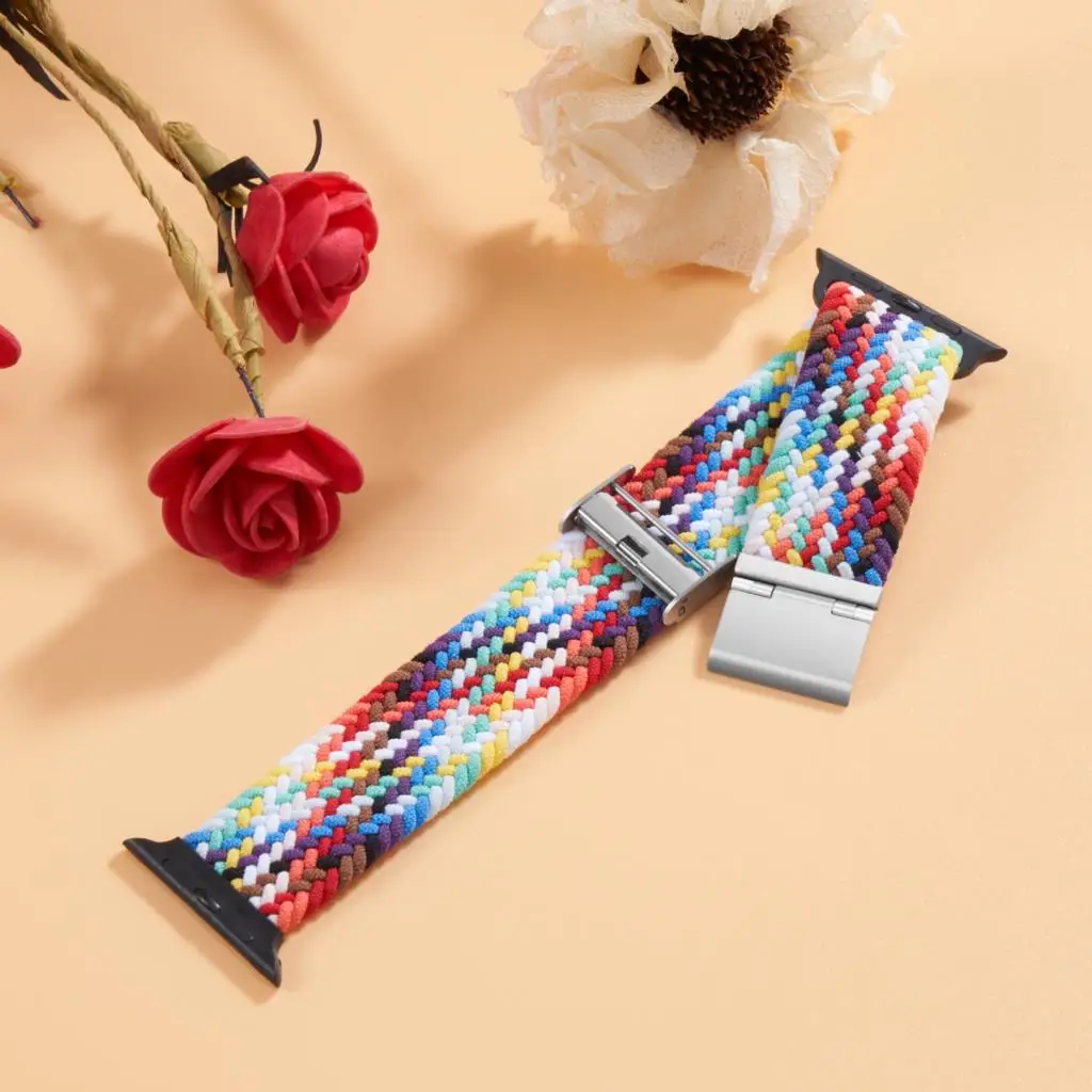 Braided Solo Loop For Apple watch band 45mm 41mm 44mm 40mm 42mm 49mm Elastic Nylon bracelet iWatch serie 3 se 6 7 8 ultra strap Braided Solo Loop For Apple watch band 45mm 41mm 44mm 40mm 42mm 49mm Elastic Nylon bracelet iWatch serie 3 se 6 7 8 ultra strap
