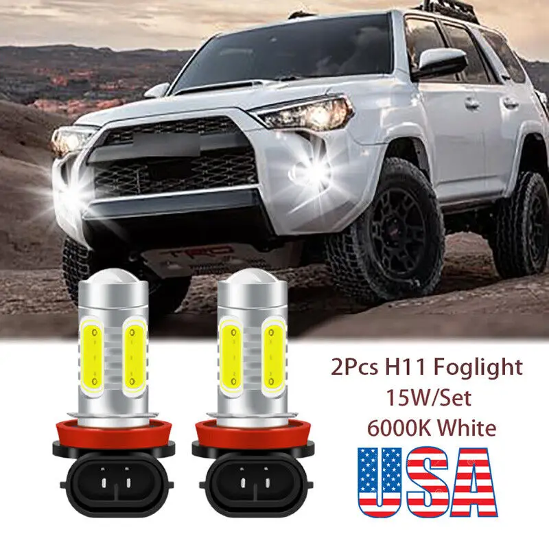 2x COB LED Fog Light Bulb 15W 6000K White H11 For Toyota 4Runner 2010-2020 
2x COB LED Fog Light Bulb 15W 6000K White H11 For Toyota 4Runner 2010-2020