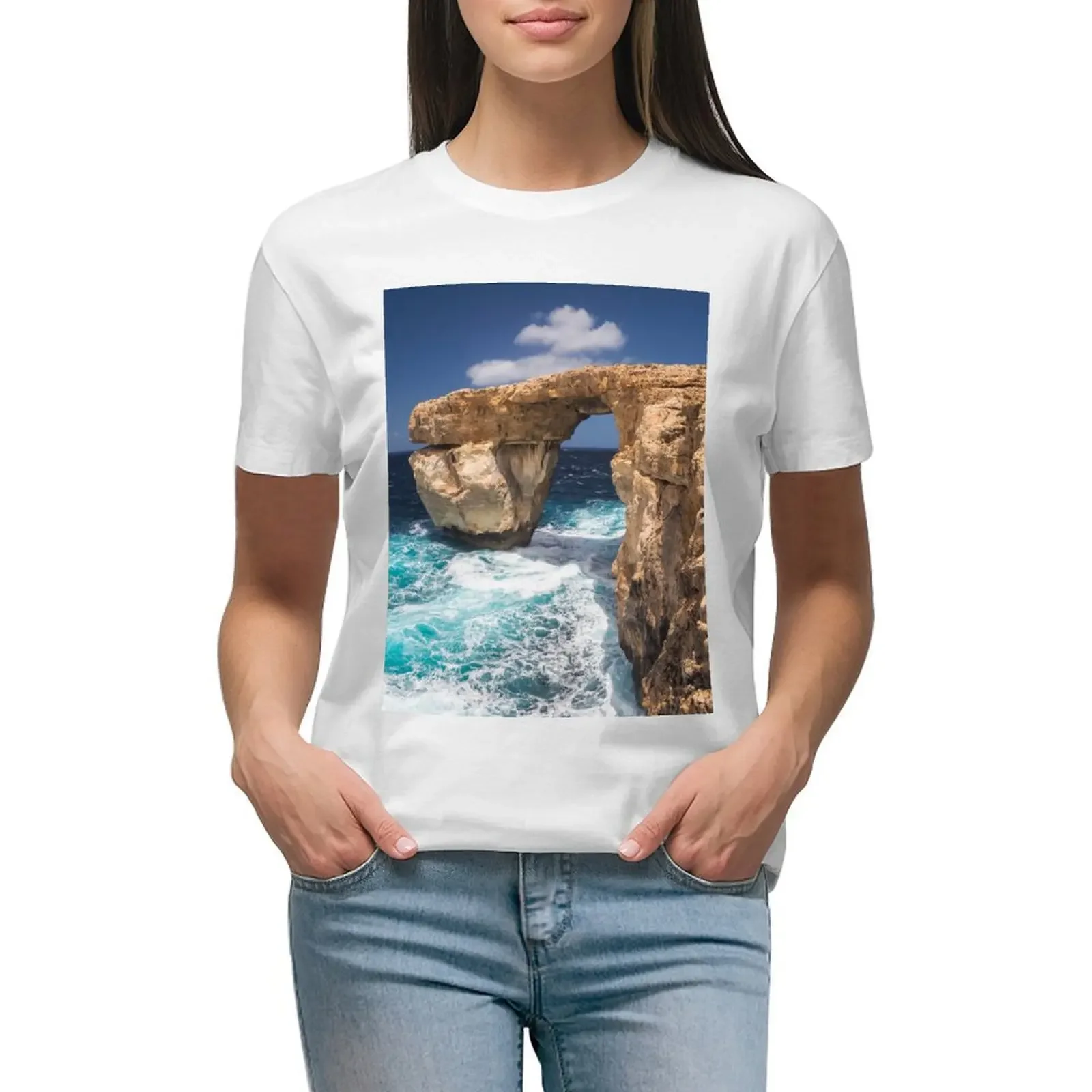 

Azure window T-shirt summer tops funny hippie clothes tshirts for Women