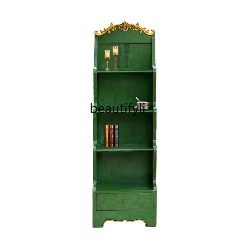 American Floor Bookcase Shelf Solid Wood Retro Green Study Home Living Room Magazine Music Spectrum Storage Narrow and High
American Floor Bookcase Shelf Solid Wood Retro Green Study Home Living Room Magazine Music Spectrum Storage Narrow and High