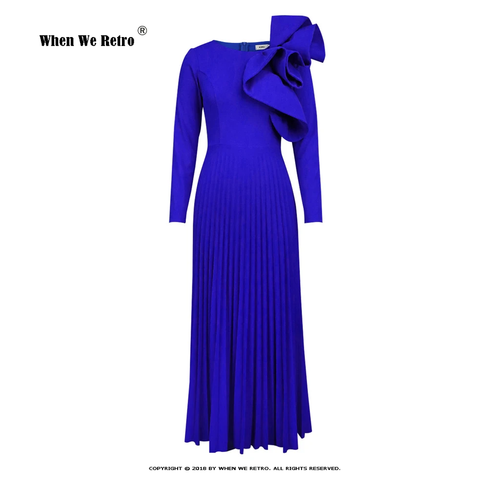 Elegant Round Neck High Waist Patchwork Blue Dresses For Wome Summer New Long Sleeve Pleated Dress Evening Party Dress VP0188
Elegant Round Neck High Waist Patchwork Blue Dresses For Wome Summer New Long Sleeve Pleated Dress Evening Party Dress VP0188