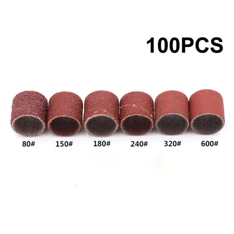 

Metal Sanding Sleeves Tools Sander Replacement Spare Parts Polishing For stone 100PCS Grinding 5PCS Drum 80-600 Grit Sandpaper