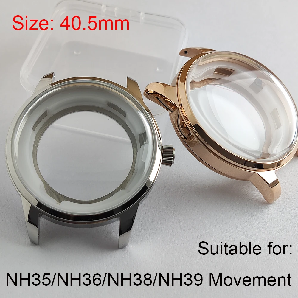 

40.5mm Men's Watch Case 35mm Dial Stainless Steel Case Waterproof Case Suitable For NH35/NH36/NH38/NH39 Movement