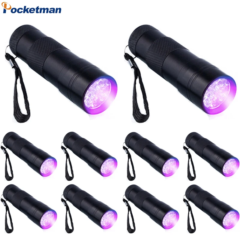 9LED UV Flashlight 395nm Blacklight Portable Black Light Mini Medical Lamp Pet Urine Detector Light for Pet Dry Stains Bed Bug
9LED UV Flashlight 395nm Blacklight Portable Black Light Mini Medical Lamp Pet Urine Detector Light for Pet Dry Stains Bed Bug