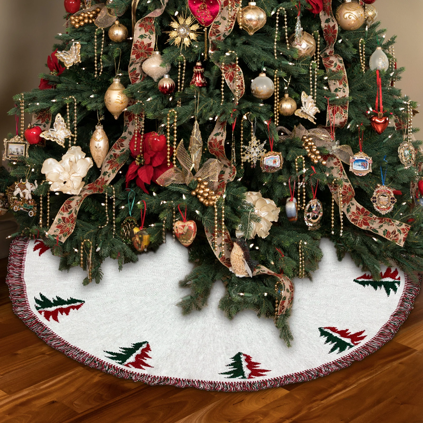 OurWarm 48in Christmas Tree Skirt for Xmas Knitted Tree Skirt Christmas Decoration Under Ornament Mat Tree New Year Home Decor
OurWarm 48in Christmas Tree Skirt for Xmas Knitted Tree Skirt Christmas Decoration Under Ornament Mat Tree New Year Home Decor