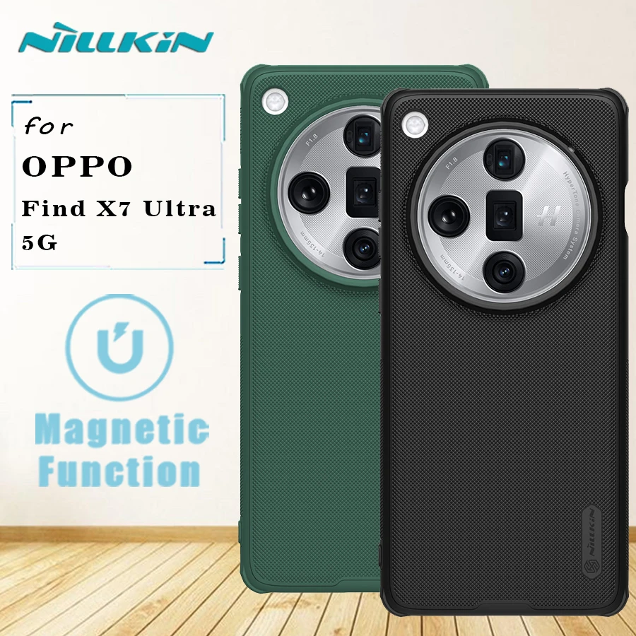 

for OPPO Find X7 Ultra 5G Magnetic Case Nillkin Super Frosted pro Shield Shockproof TPU+PC Back Cover for OPPO Find X7 Ultra 5G