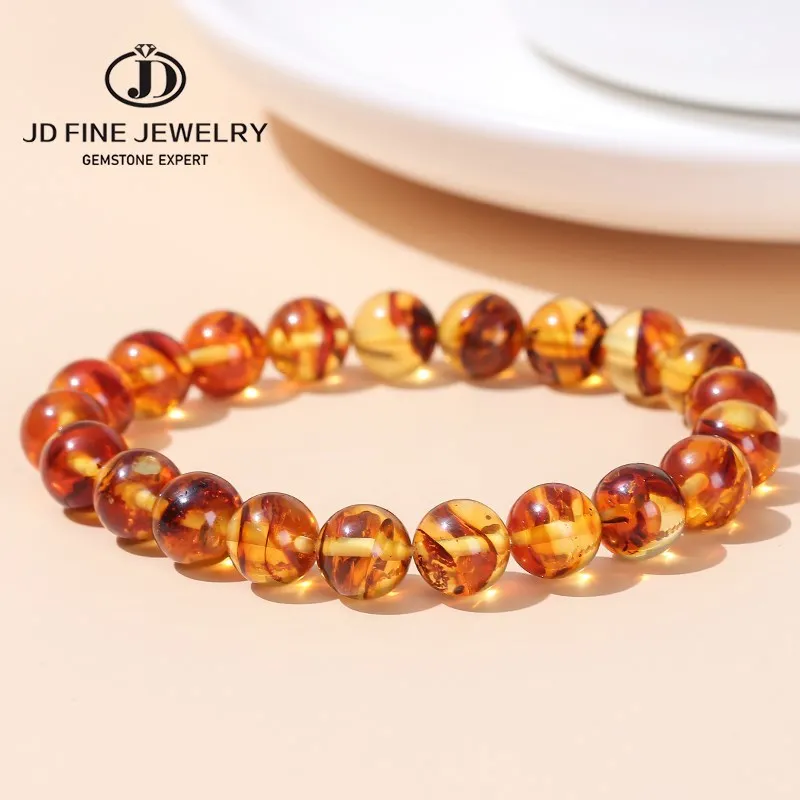 JD Natural Amber Beeswax Bracelet For Women Men Genuine With Certificate Round Bead Elastic Stretch Buddha Bangles Charm Jewlery
JD Natural Amber Beeswax Bracelet For Women Men Genuine With Certificate Round Bead Elastic Stretch Buddha Bangles Charm Jewlery