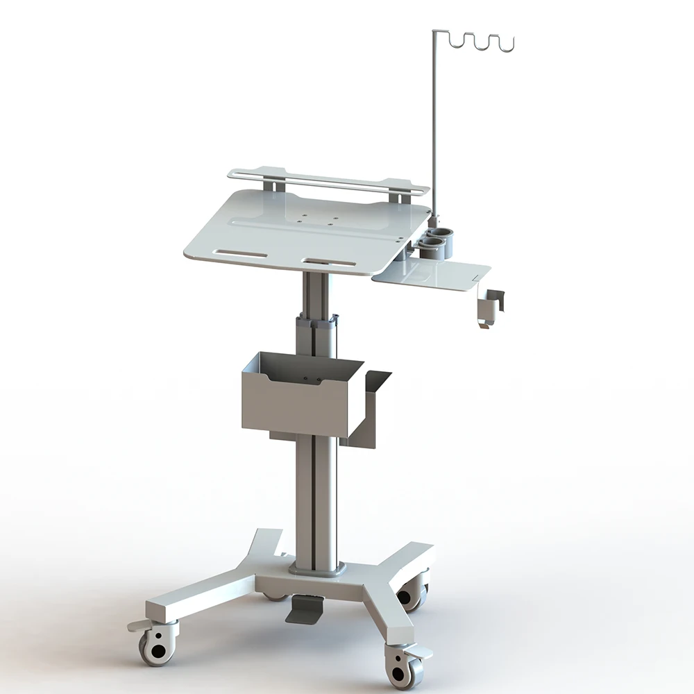 

Height Adjustable Mobile Computer Workstation Rolling Laptop Medical Nursing Trolley Cart for the Hospital