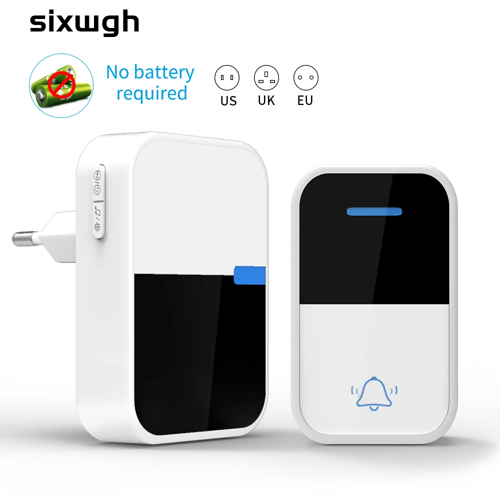 SIXWGH Outdoor Wireless Doorbell Waterproof Kinetic jingle bell NO Need Required Battery Acrylic Button chimes Ring Door bell
SIXWGH Outdoor Wireless Doorbell Waterproof Kinetic jingle bell NO Need Required Battery Acrylic Button chimes Ring Door bell