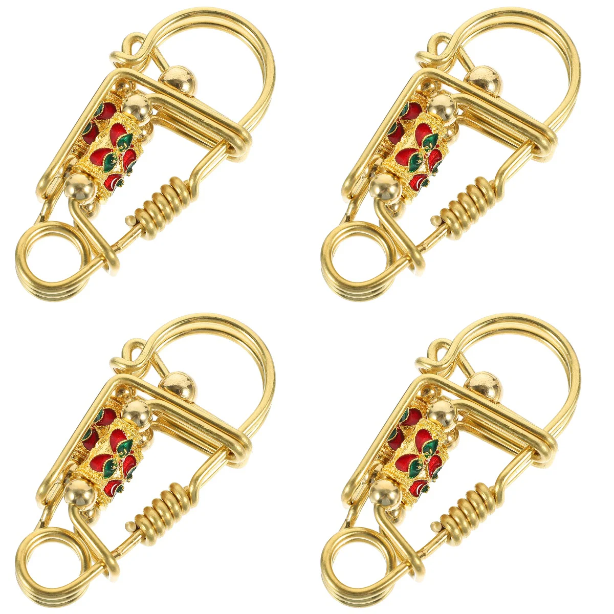 

Set of 4 Key Chain Car Fob Keychain for Men Outdoor Carabiner Keychains Decorate