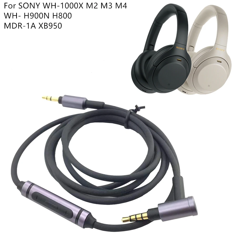 

Suitable for SONY Headset Cable with Microphone WH-1000XM3 1000XM2 100XM4 H900N H800 Audio Cable 140CM