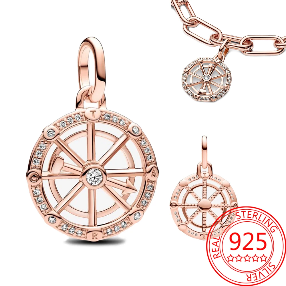 

Lucky Exquisite 925 Sterling Silver Wheel of Fortune Medallion Charm Fit Pandora ME Bracelet Boutique Party Gifts and Souvenirs