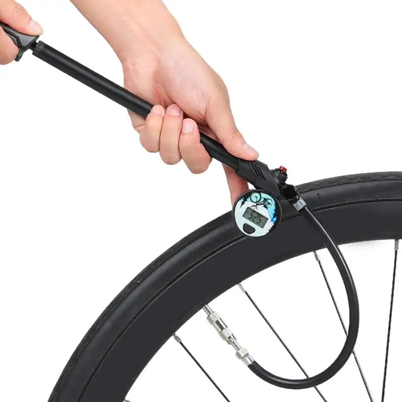

Велосипедный насос с манометром, ручной Универсальный насос с клапаном, подходит для клапанов Presta и Schrader, регулировка воздуха