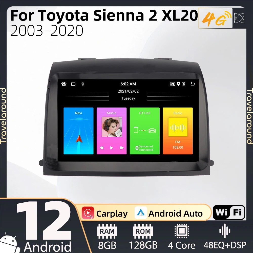 2 Din Multimedia for Toyota Sienna 2 XL20 2003 - 2010 Android Car Radio Stereo Navigation GPS Head Unit Carplay Auto Autoradio
2 Din Multimedia for Toyota Sienna 2 XL20 2003 - 2010 Android Car Radio Stereo Navigation GPS Head Unit Carplay Auto Autoradio