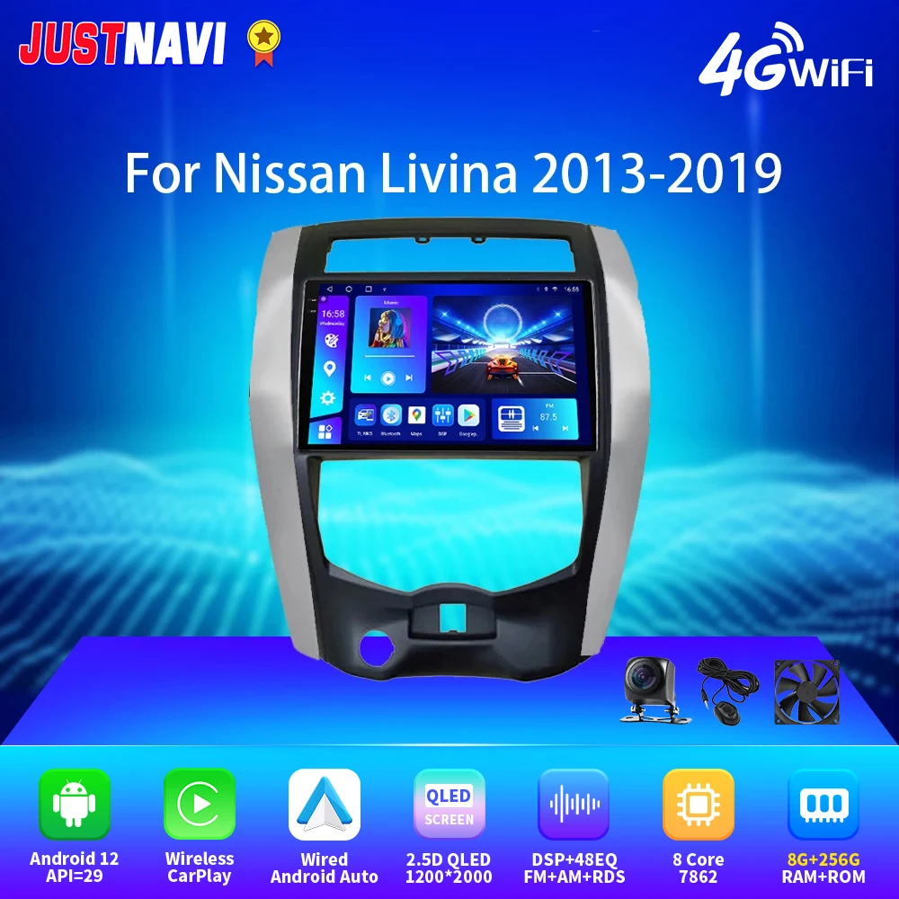 

JUSTNAVI 2K 2000*1200 Car Radio For Nissan Livina 2013 - 2019 Android Auto Carplay DSP RDS GPS Navigation 4G WiFi 2 Din No DVD