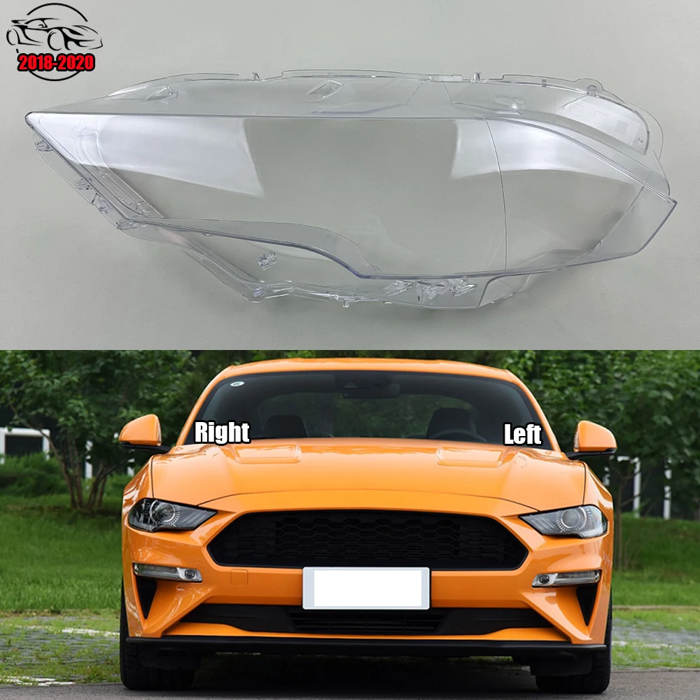

Прозрачная Налобная лампа для Ford Mustang 2018 2019 2020, корпус налобного фонаря из плексигласа, замена оригинального абажура