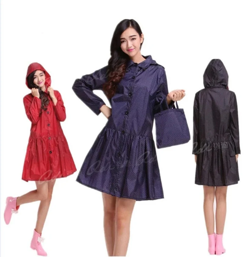 Fashion Personality Women One Piece Dress Style Raincoat Outdoor Waterproof Adult Poncho Ladies Rainwear
Fashion Personality Women One Piece Dress Style Raincoat Outdoor Waterproof Adult Poncho Ladies Rainwear
