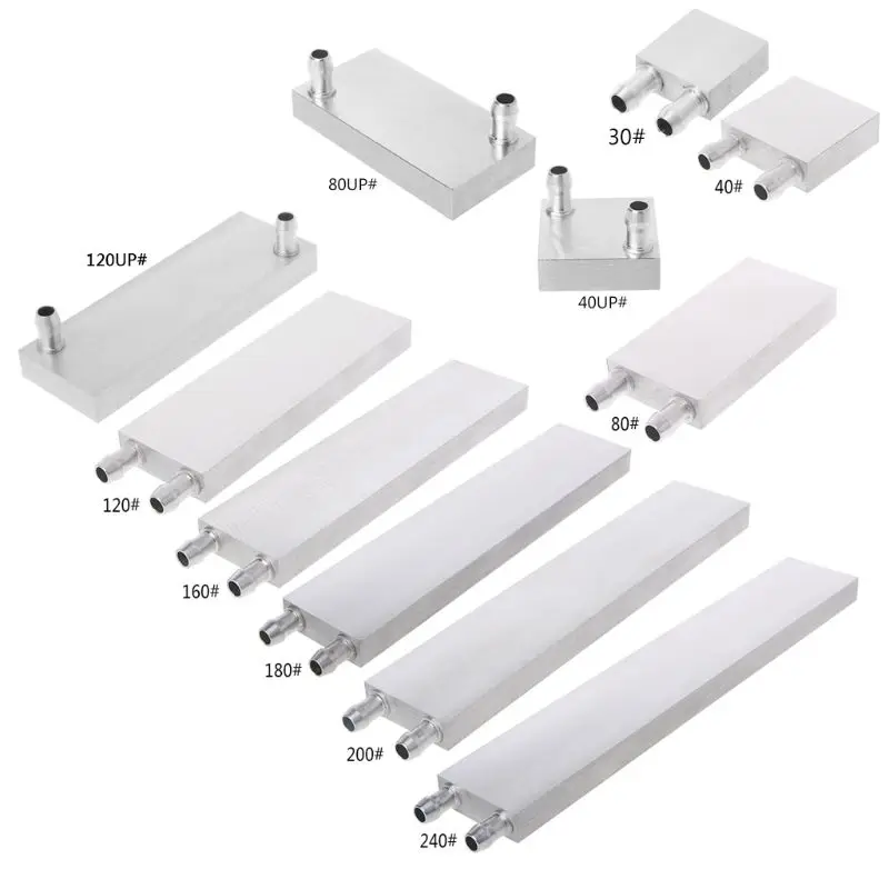 New Multi Size Aluminum Water Cooling Block Heat Sink System For PC Laptop CPU 40x120mm 40x80 40x160 40x180 40x40 40x240mm
New Multi Size Aluminum Water Cooling Block Heat Sink System For PC Laptop CPU 40x120mm 40x80 40x160 40x180 40x40 40x240mm