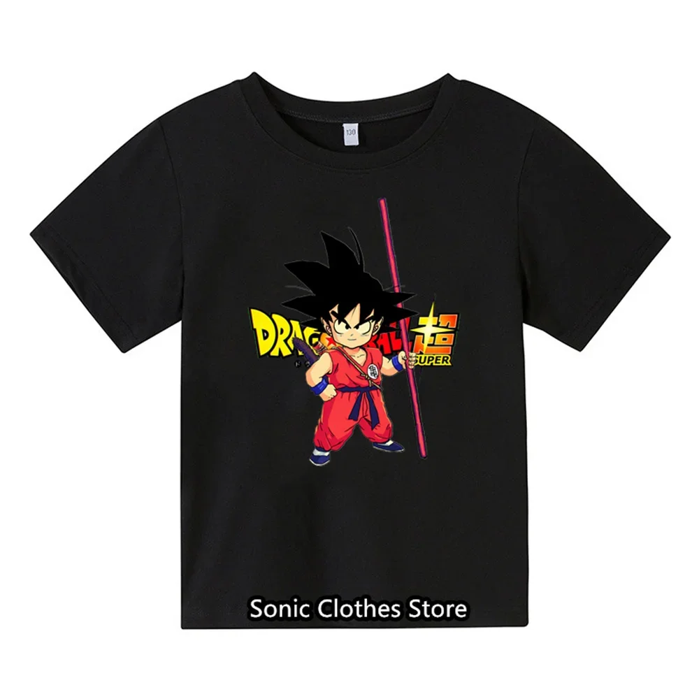 

Boys T-shirt Dragon Ball Z Anime Character Goku Super Saiyang 3D Printing T-shirt Clothes Short Sleeved Children's Top