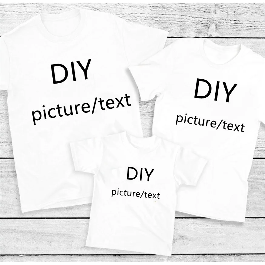 DIY Customized Your Own Design/logo/picture/photo Print Tshirt Family Matching Clothes Outfits Set Birthday Gift Party Clothing
DIY Customized Your Own Design/logo/picture/photo Print Tshirt Family Matching Clothes Outfits Set Birthday Gift Party Clothing