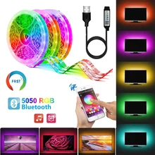 Led Strip Lights 5050 RGB Bluetooth APP 24 keys Remote Control DC5V USB Neon Light Colorful TV Background Smart home Lighting
Led Strip Lights 5050 RGB Bluetooth APP 24 keys Remote Control DC5V USB Neon Light Colorful TV Background Smart home Lighting