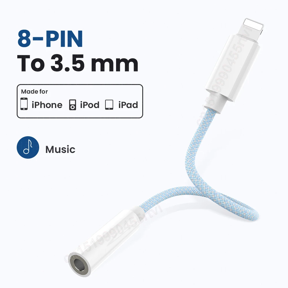 3.5mm Jack Headphone Connector Converter Cable Lighting Interface To Headphone Adapter Connector Splitter For iPhone 14/13/12/11
3.5mm Jack Headphone Connector Converter Cable Lighting Interface To Headphone Adapter Connector Splitter For iPhone 14/13/12/11