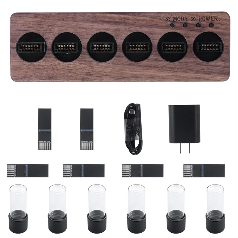 Цифровые часы IPS Nixie Tube, электронный календарь, 6-значный ЖК-дисплей с отображением времени Творческое Оформление рабочего стола Gift
Цифровые часы IPS Nixie Tube, электронный календарь, 6-значный ЖК-дисплей с отображением времени Творческое Оформление рабочего стола Gift