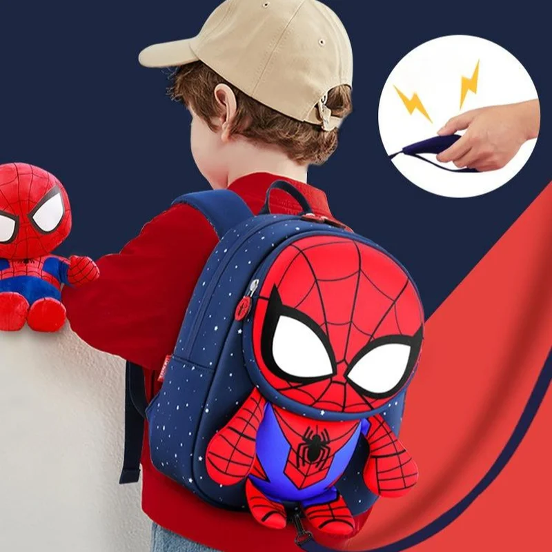 Disney Spider Man Kindergarten Kids Backpack Cartoon Small Backpack Travel Lightening School Bag Anti-lost With Traction Rope
Disney Spider Man Kindergarten Kids Backpack Cartoon Small Backpack Travel Lightening School Bag Anti-lost With Traction Rope