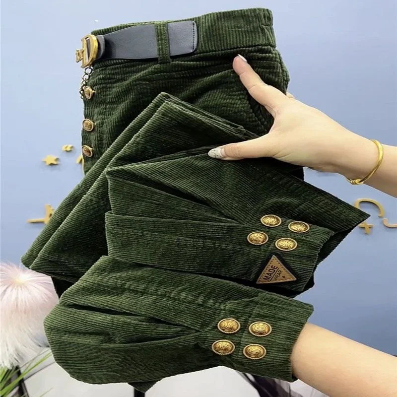Solid Color Thick Warm Corduroy Pants Women 2023 Autumn Winter Korean Loose Casual Pants Harm Trousers
Solid Color Thick Warm Corduroy Pants Women 2023 Autumn Winter Korean Loose Casual Pants Harm Trousers