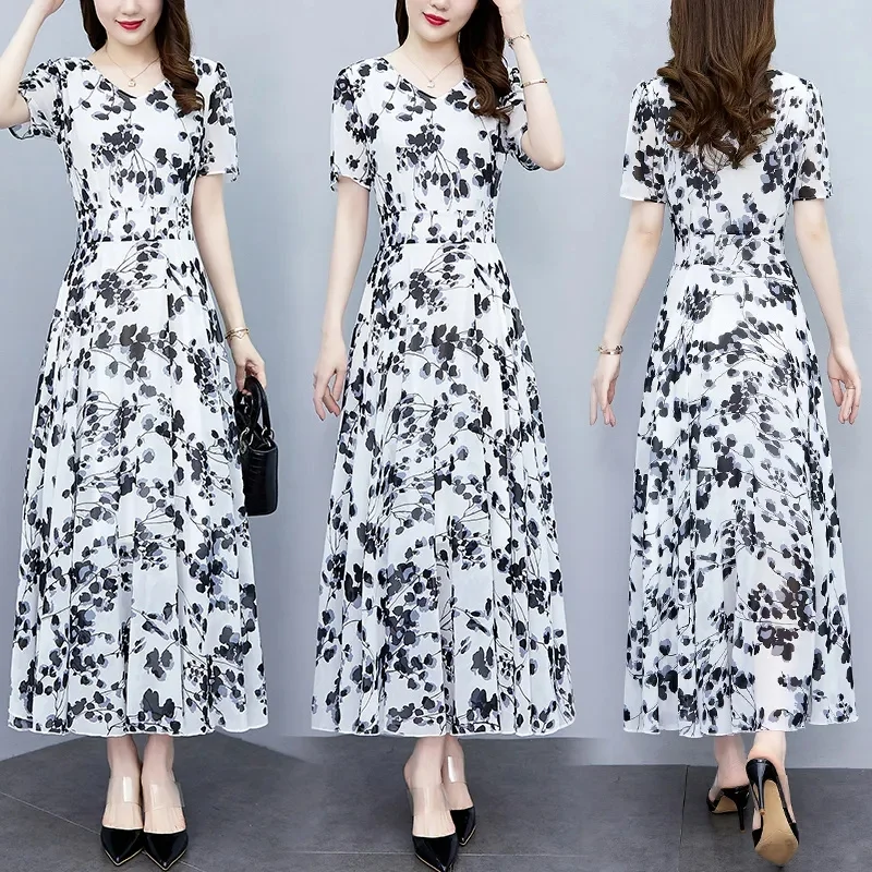 Шифоновое платье с цветочным принтом, облегающая юбка для живота, большой размер, лето 2023
Шифоновое платье с цветочным принтом, облегающая юбка для живота, большой размер, лето 2023