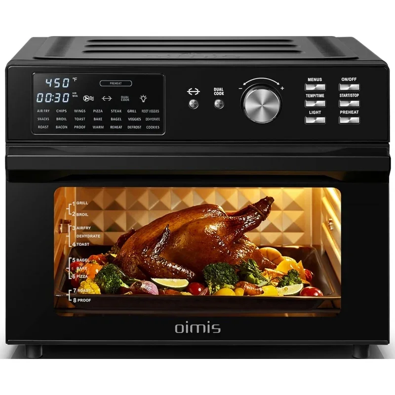 Air Fryer Toaster Oven, 32QT 21-in-1 Extra Large Countertop Convection RotisseriePatented Dual Duct Syste
Air Fryer Toaster Oven, 32QT 21-in-1 Extra Large Countertop Convection RotisseriePatented Dual Duct Syste
