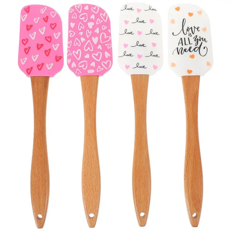 4pcs Silicone Spatula Set Baking Spatula Valentine Themed Cake Spatula Silicone Baking Cream Scraper Valentine'S Day Cream Cake
4pcs Silicone Spatula Set Baking Spatula Valentine Themed Cake Spatula Silicone Baking Cream Scraper Valentine'S Day Cream Cake