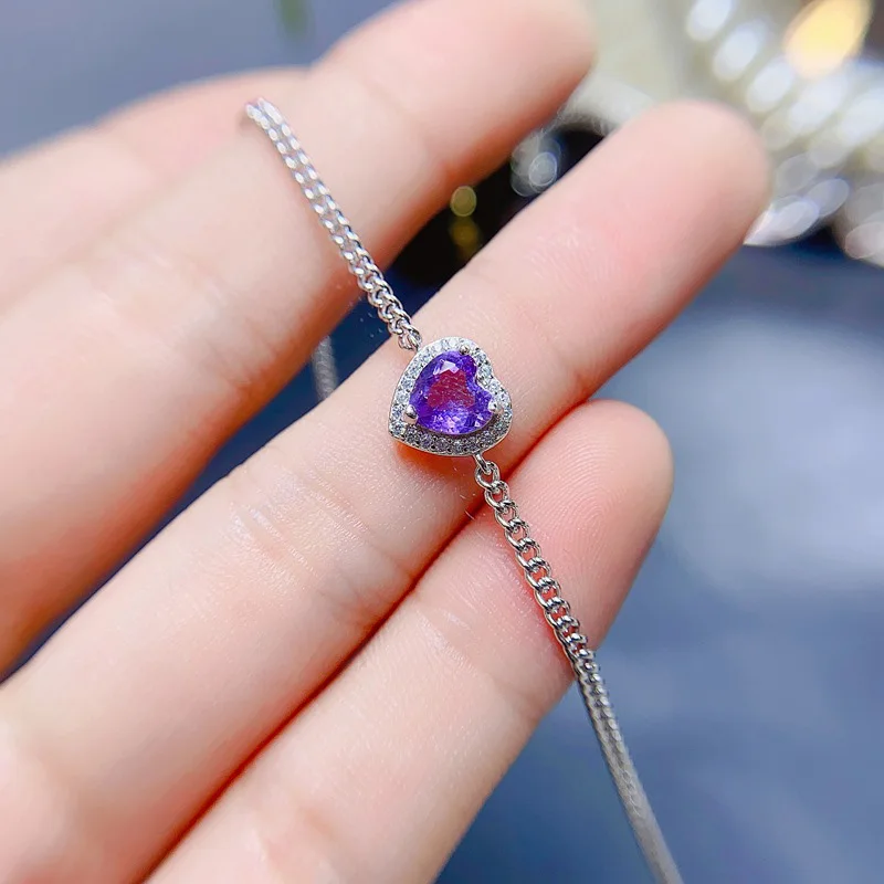Romantic Heart Amethyst Necklace for Daily Wear 6mm VVS Grade 0.8ct Natural Amethyst 925 Silver Necklace with 18K Gold Plating
Romantic Heart Amethyst Necklace for Daily Wear 6mm VVS Grade 0.8ct Natural Amethyst 925 Silver Necklace with 18K Gold Plating