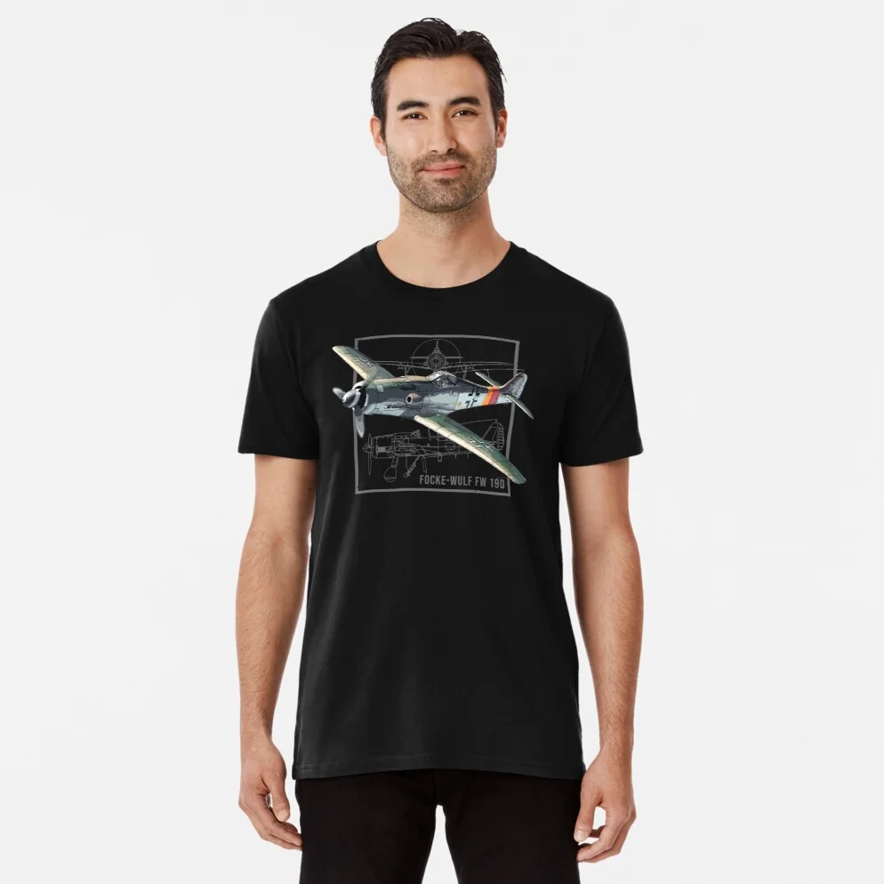 WWII German Air Force Fw 190 Fighter T Shirt New 100% Cotton Short Sleeve O-Neck Casual T-shirts Loose Top Size S-3XL
WWII German Air Force Fw 190 Fighter T Shirt New 100% Cotton Short Sleeve O-Neck Casual T-shirts Loose Top Size S-3XL