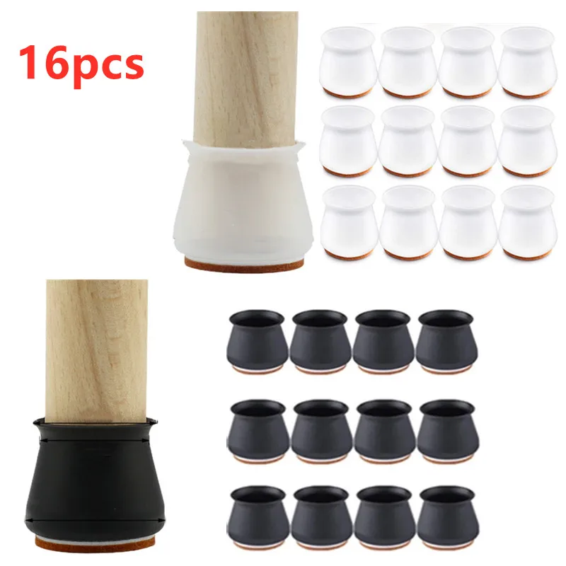 16PCS Silicone Chair Leg Caps with Felt Anti-slip Furniture Leg Cover for Floors From Scratches and Noise Protectors Foot Pad
16PCS Silicone Chair Leg Caps with Felt Anti-slip Furniture Leg Cover for Floors From Scratches and Noise Protectors Foot Pad