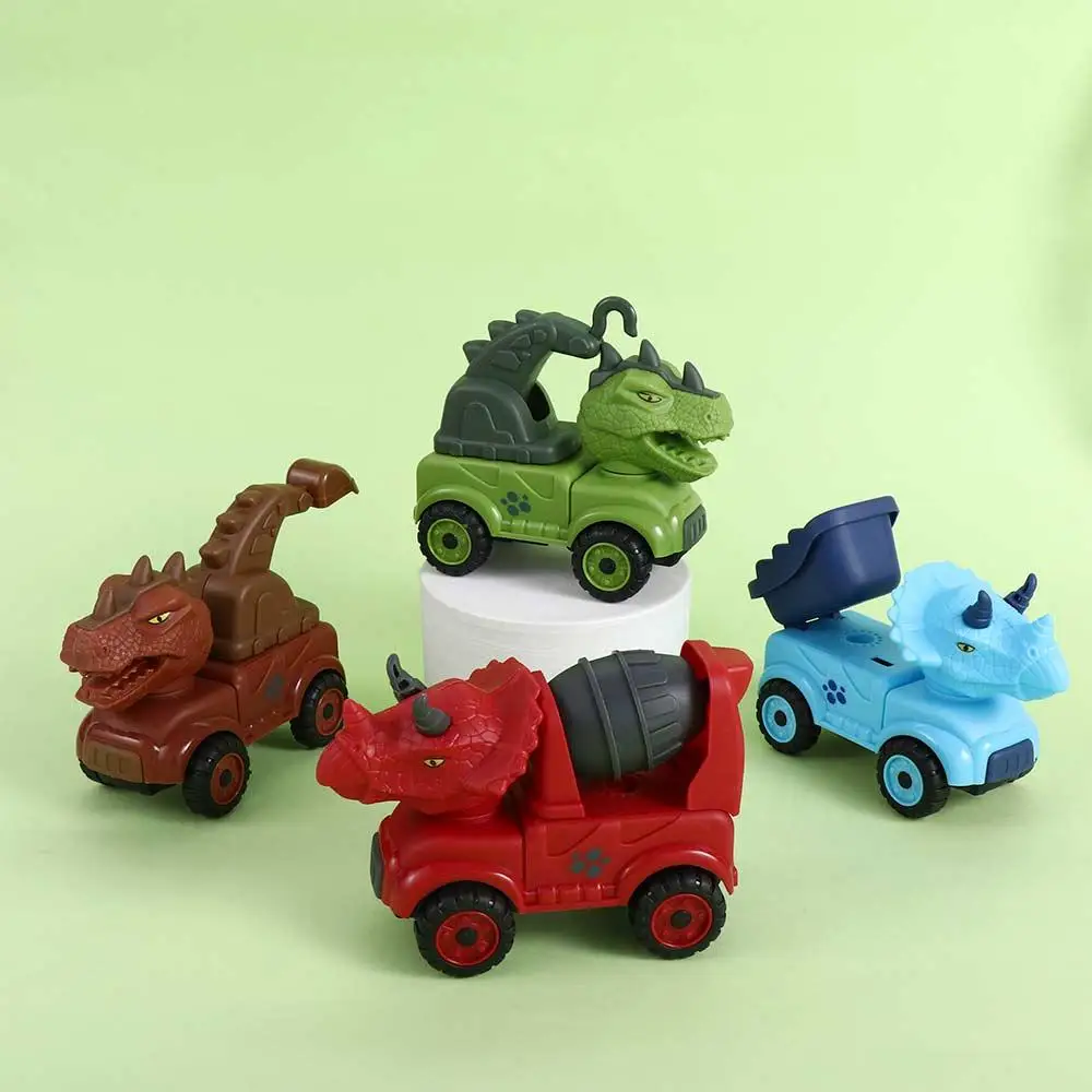 

Tyrannosaurus Cartoon Children Inertial Catapult Car Mixer truck Dinosaur Engineering Vehicle Toy Car Excavator Toys